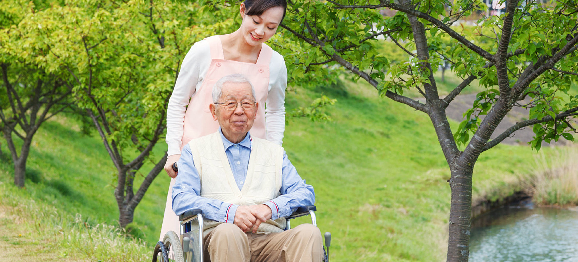 caregiver taking care of an elder